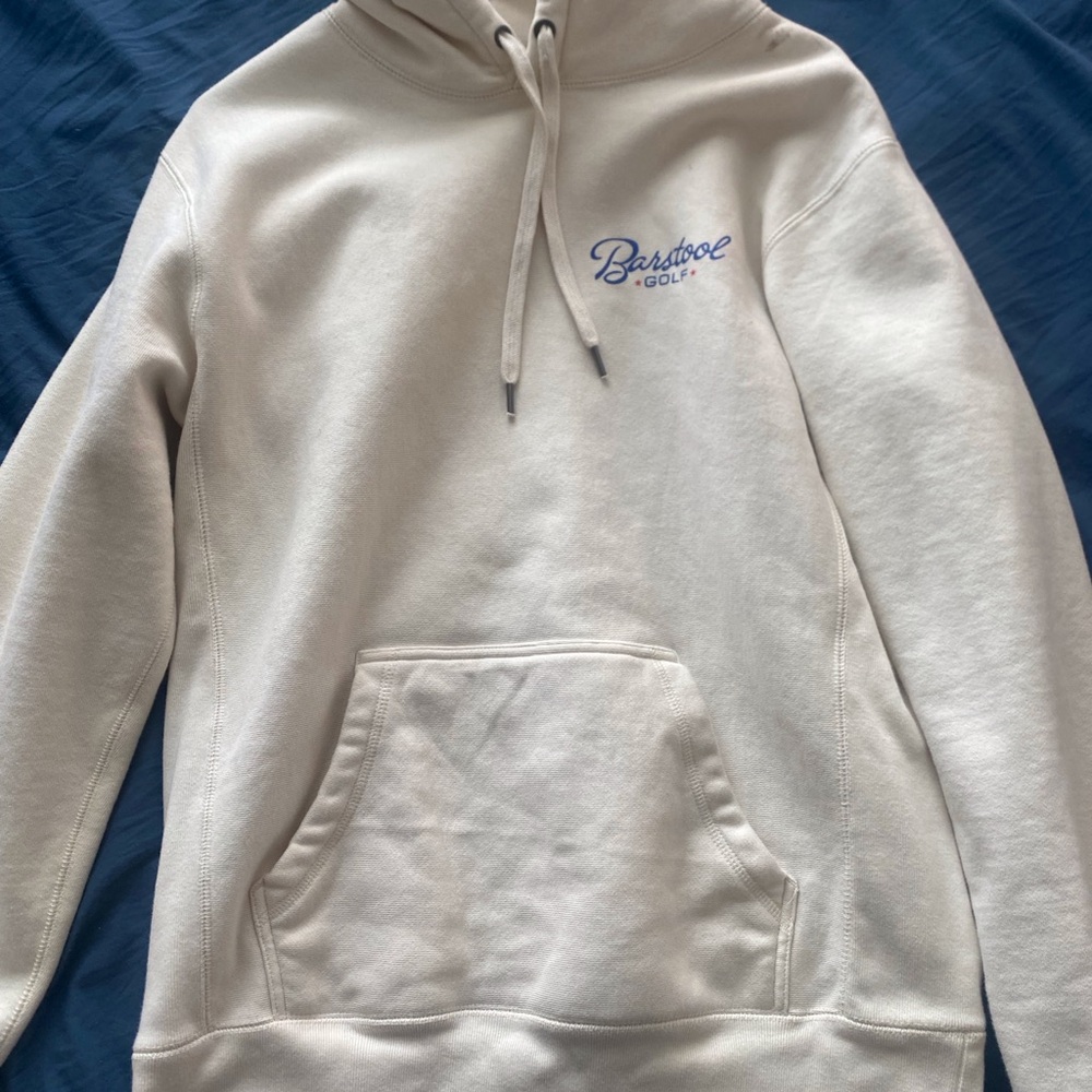 Cream Half-Zip Hoodie with Classic Pullover Style